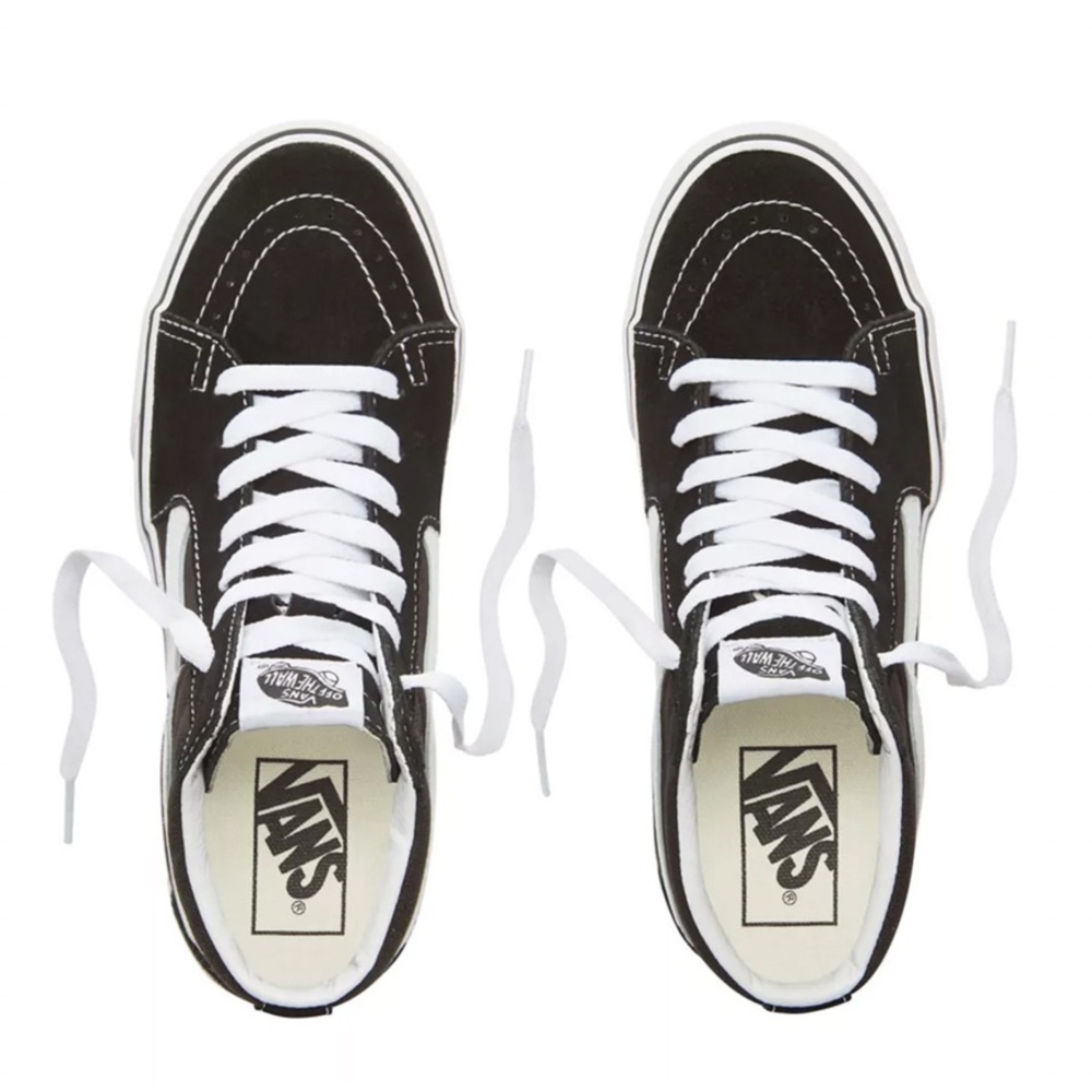 Vans Unisex Sk8 Black and White Hi Skate Sneakers Sz 3